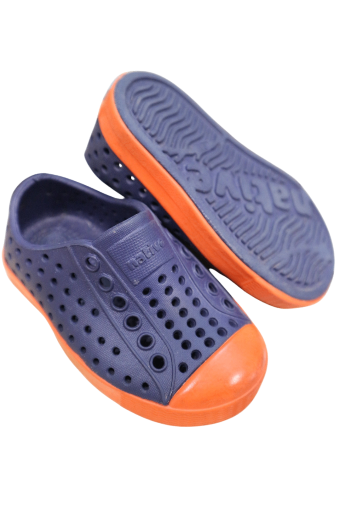 Native Shoes, Navy and Orange, US 4/EUR 19