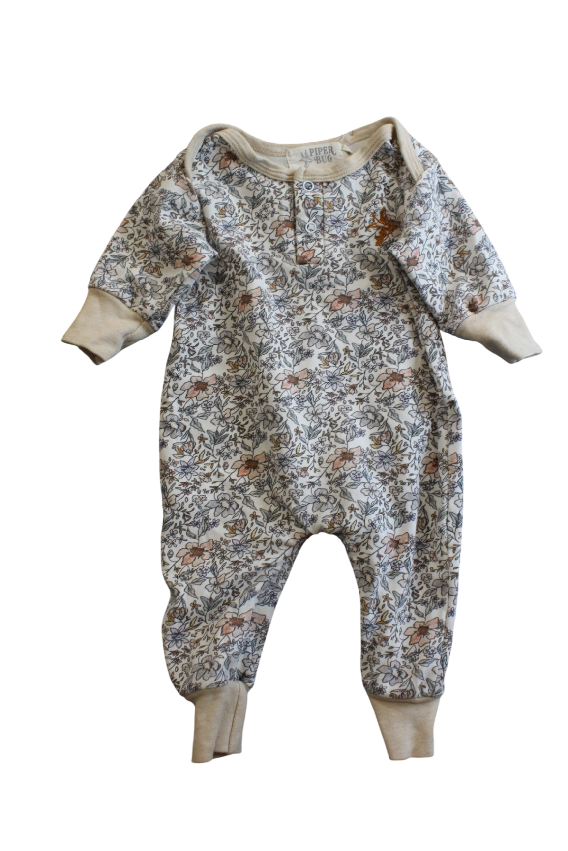 Piper & Bug Jumpsuit, white/multi-colour floral/beige, 000