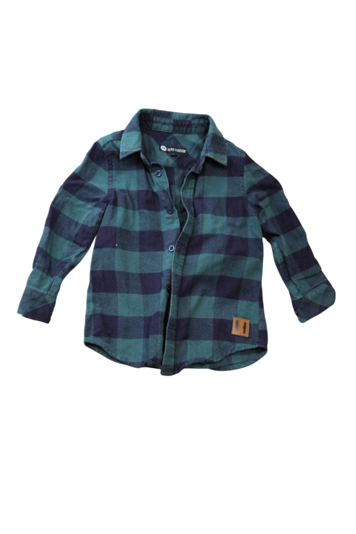 Beau Hudson Shirt, Teal and navy, 3