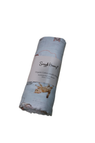 Snuggle Hunny Muslin Wrap Blanket, Light Blue, 120 cm x 120 cm