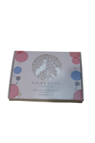 Silky Tots Cot/Crib Sleeve, White with pink and blue accents,