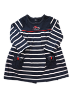 Terre de Marins Dress, Navy blue and white, 00