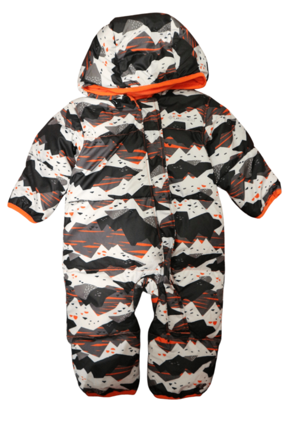 Columbia Snowsuit, Black, white and orange, 0