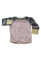Oishi-m Long-Sleeve T-Shirt, Pink, grey, yellow and green, 1-2
