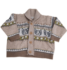 Purebaby Cardigan, Beige speckled, 1