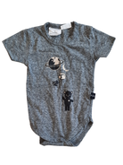 Huxbaby Bodysuit, grey marle, 00