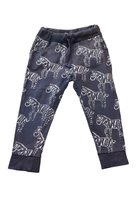 Seed Trackpants, Navy blue with white print, 3