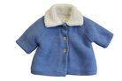 Purebaby Jacket, Blue and white fleece, 000