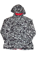 Gap Kids Windbreaker, Grey/navy camo/Red lining, S (6-7)
