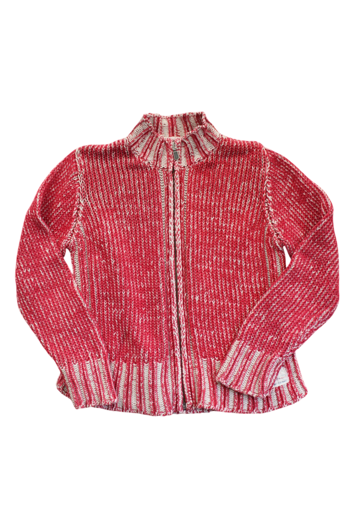 Country Road Cardigan, Red/white, L (6/7?)