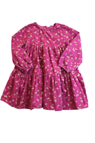 Milkshake Dress, Magenta/gold butterflies, 6