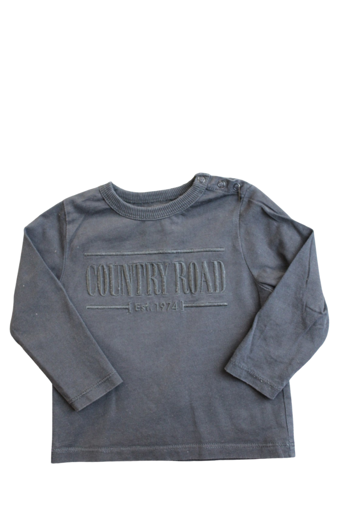 Country Road Long-Sleeve T-Shirt, Dark Grey, 0