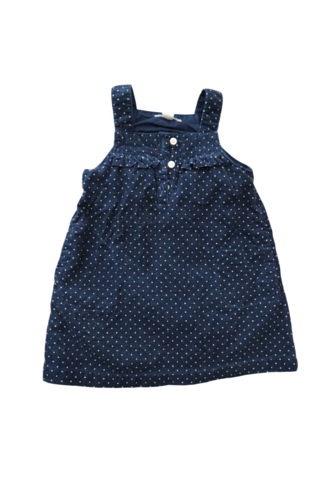 Country Road Dress, Navy Blue Polka Dots, 12-18M