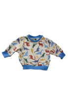 Goldie & Ace Jumper, Cream Blue Trims Multi, 3-6M
