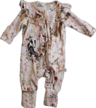 Confetti Kids Playsuit, Pink with animal print, 00000