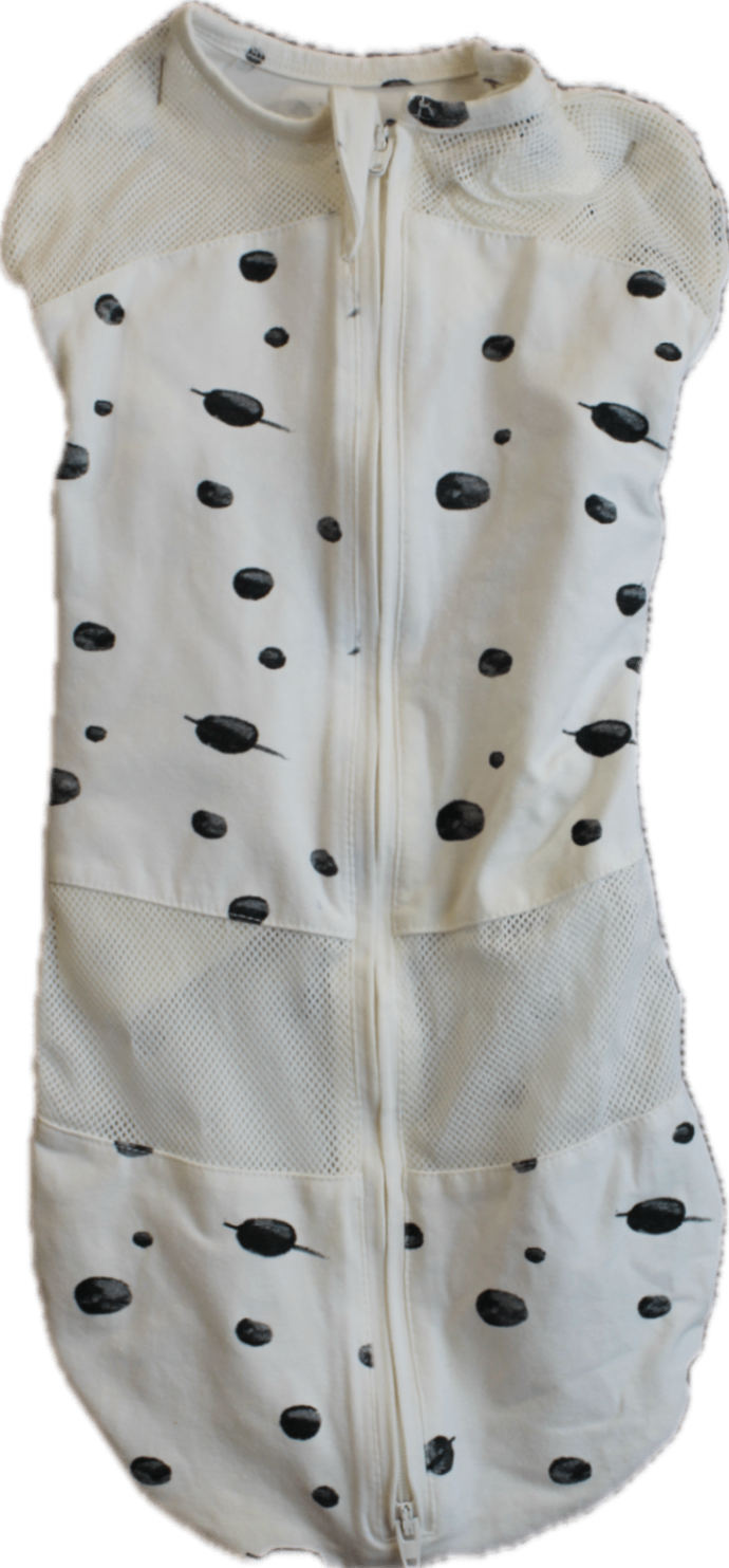 Happiest Baby Sleep Sack, Cream with black spots, 0-2M
