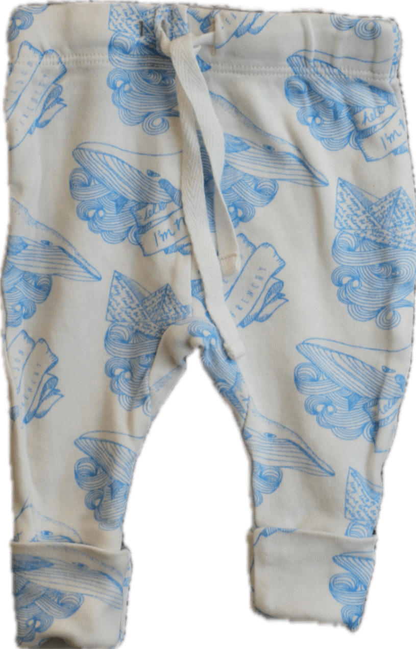 Wilson & Frenchy Pants, White and Blue, 0000