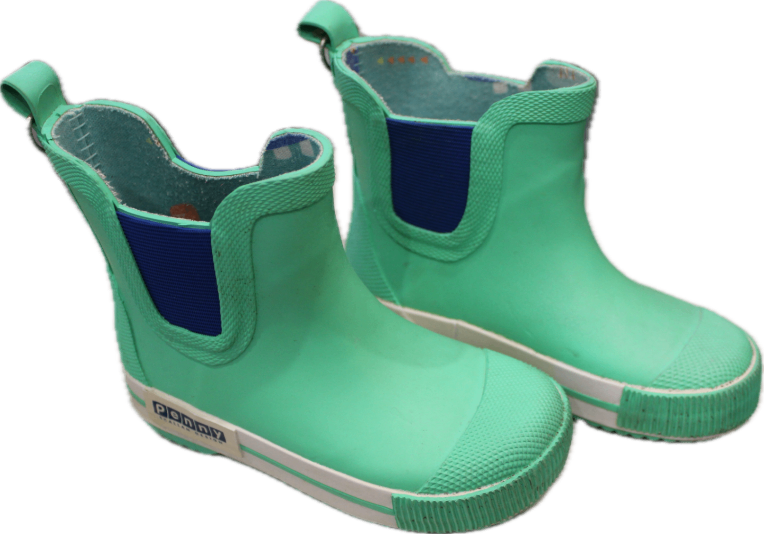 Penny Scallan Rain Boots, Green and Blue, 24