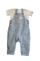John Lewis Overall T Shirt set, Blue and White, 00