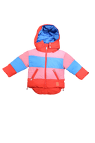 Kip & Co Puffer Jacket, Pink Blue Red, 4