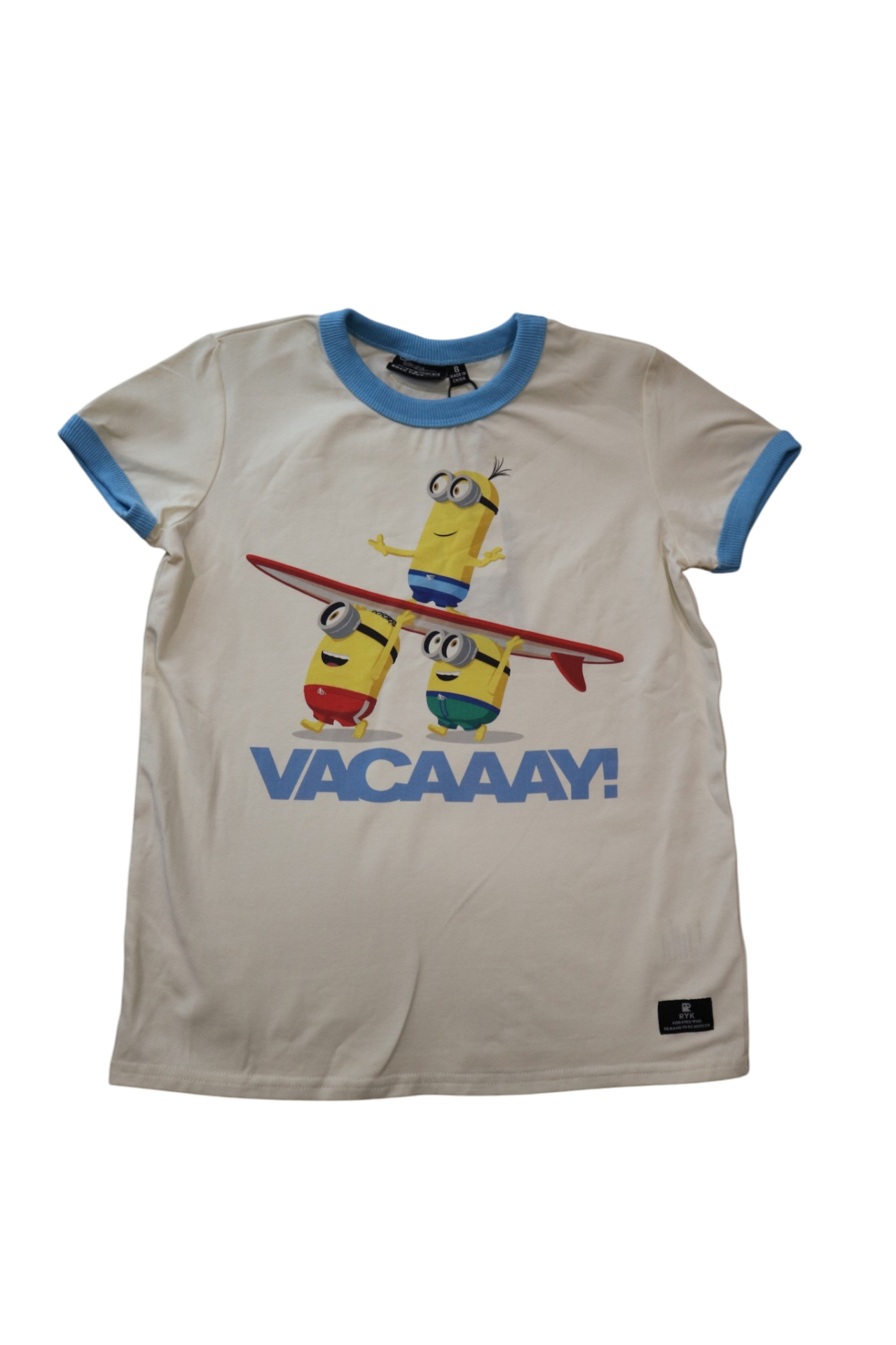 Rock Your Kid T-Shirt, Cream Minion, 8