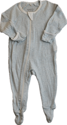 Purebaby Jumpsuit, Cream and light blue, 000