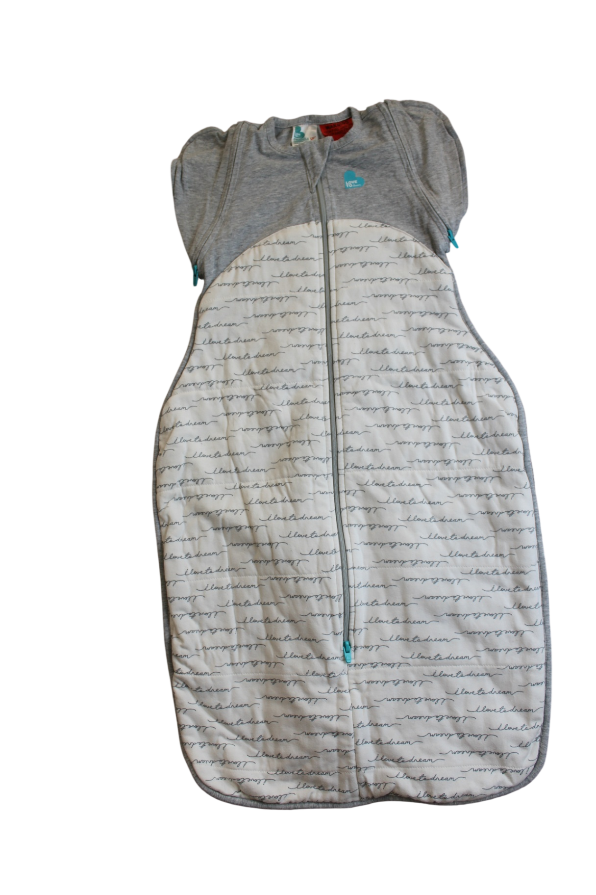 Love To Dream Sleeping Bag, Grey and white, 0