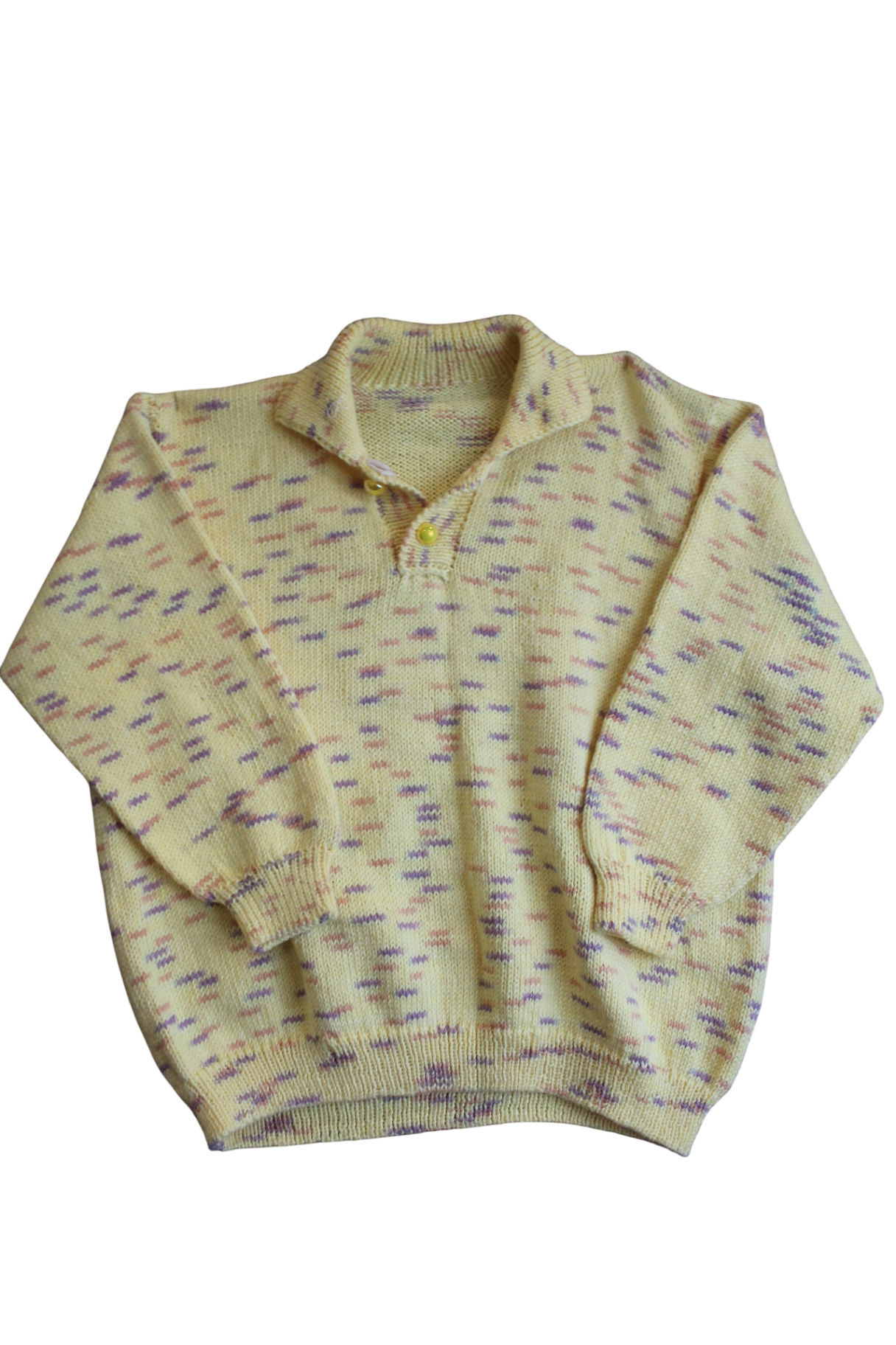 Handknit Jumper, yellow, 3-4