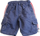 Diesel Shorts, Navy blue with red side stripes, L / 2