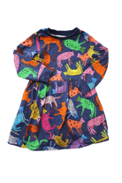 Gorman Playground Dress, Navy Blue Multi Leopard, 4-5Y