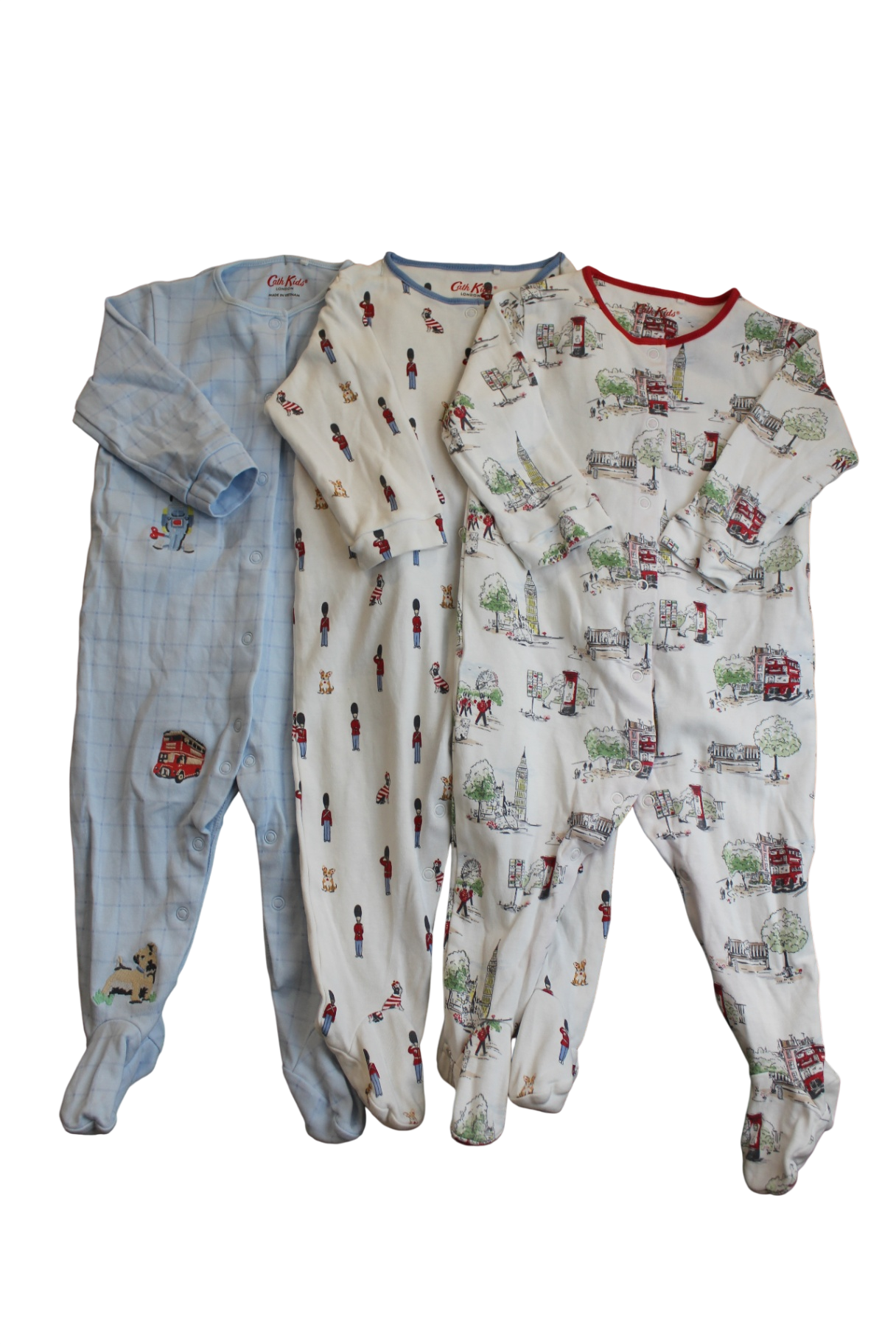 Cath Kids London Jumpsuit 3 Pack, multi London print, 0