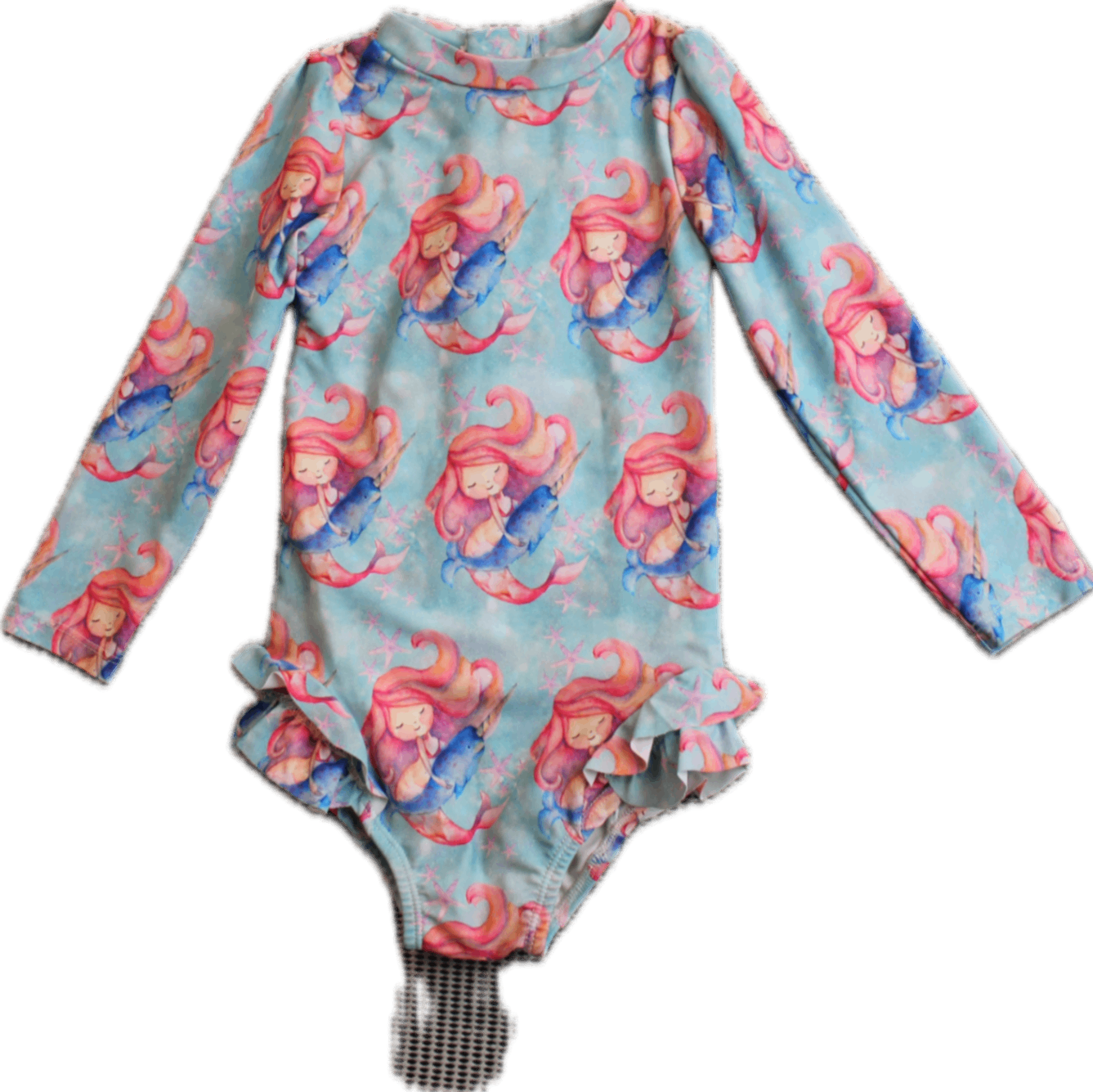 Cheeky Chickadee Swimsuit, Blue, Pink, 3T