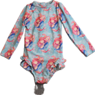 Cheeky Chickadee Swimsuit, Blue, Pink, 3T