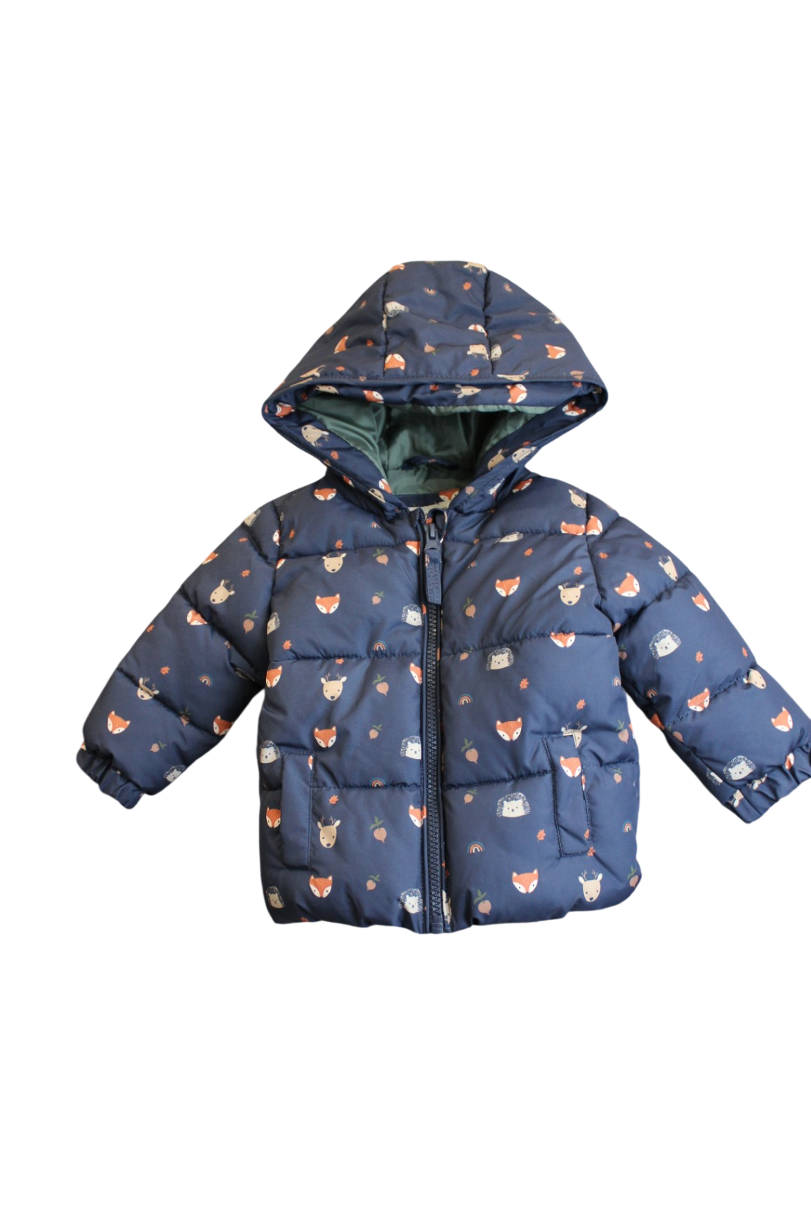 John Lewis Puffer Jacket, Navy blue, 00
