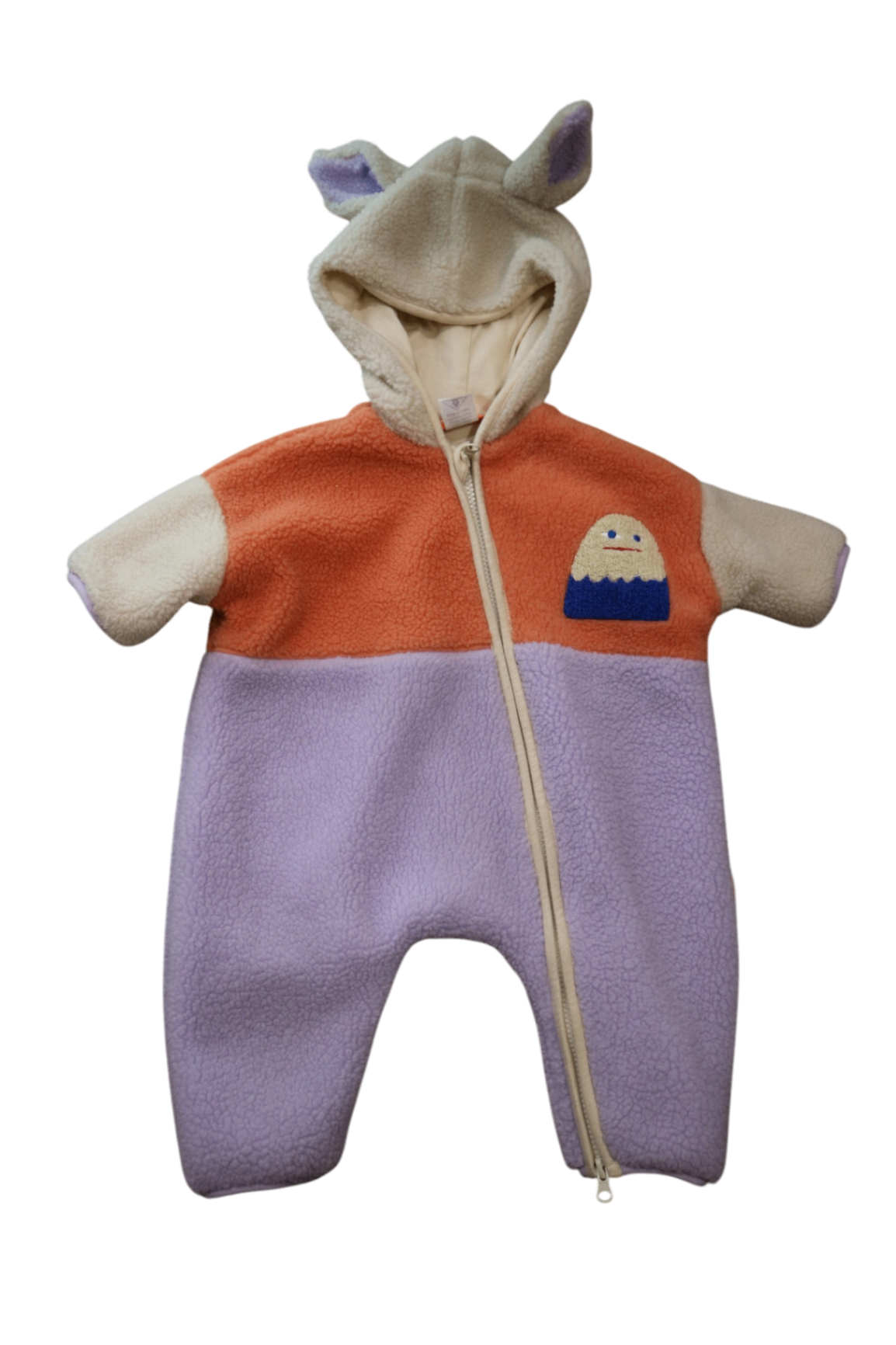 Halcyon Nights Jumpsuit, Cream Orange Lilac, 3-6M