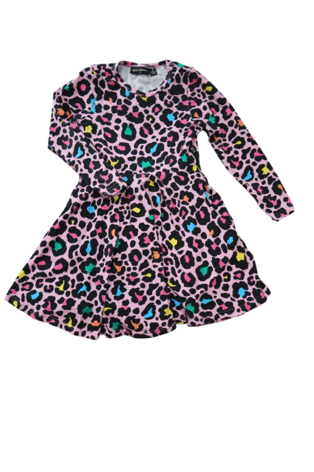 Rock Your Kid Dress, Pink Leopard, 3