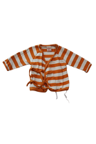 Katvig Cardigan, Orange White Stripes, 0-3M
