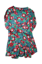 Polarn O. Pyret Dress, Green Multi, 6-8Y