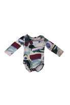 blau. Bodysuit, Deep Green Purple Multi, 6-12M
