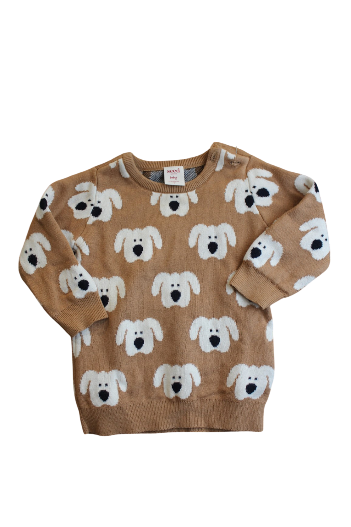 Seed Jumper, Tan and white, 0