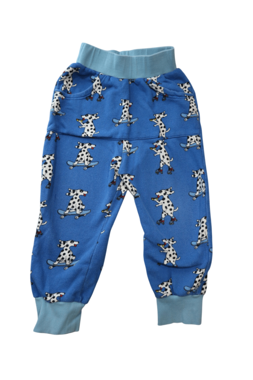 Smafolk Pants, Blue w Dogs, 5-6Y