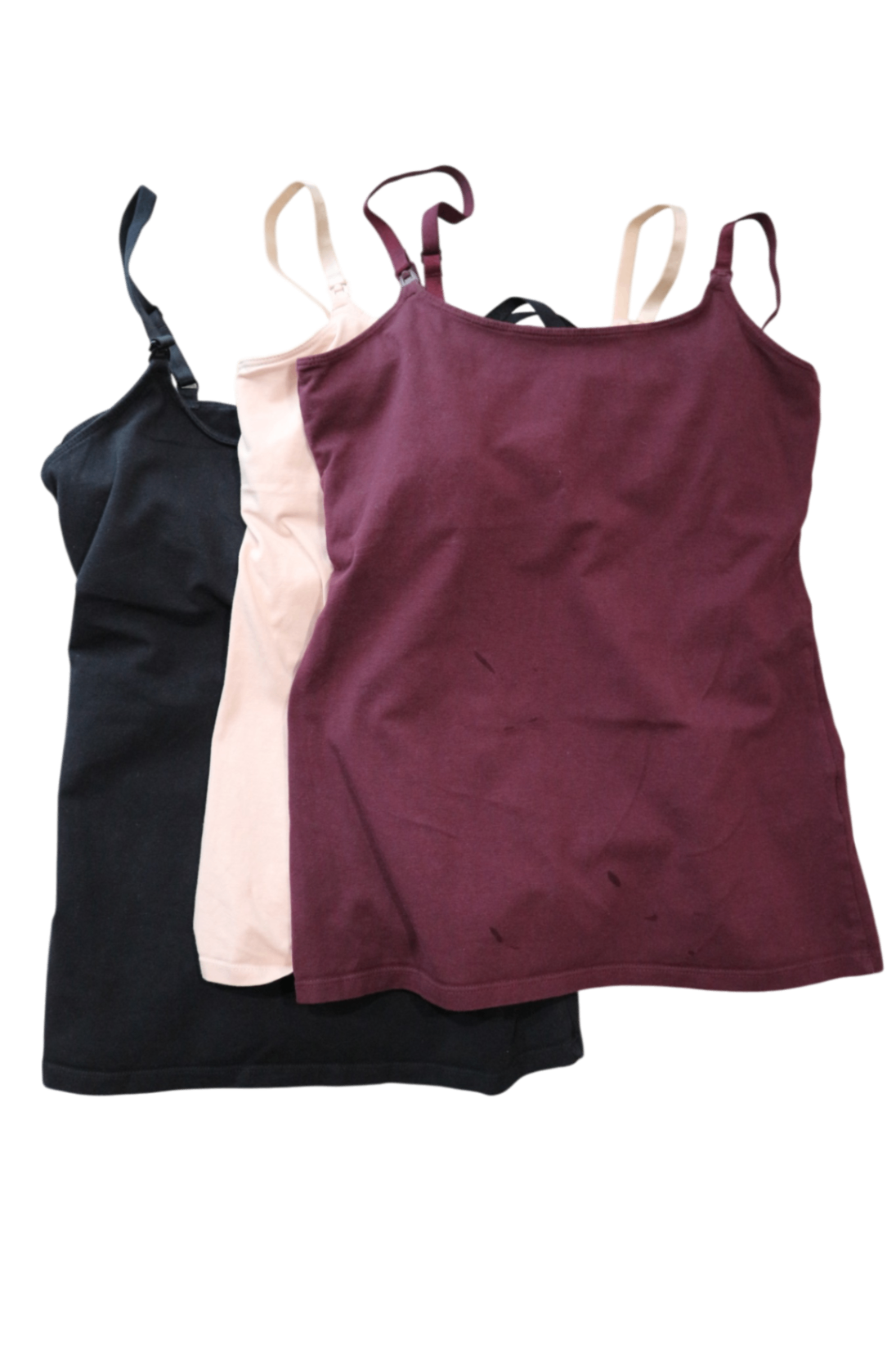 H&M Maternity Tops (set of 3), Black Pink Burgundy, S