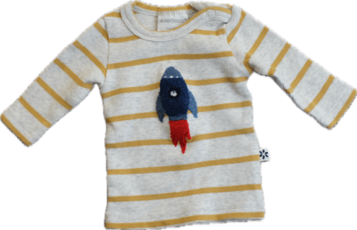 Marquise Long-Sleeve T-Shirt, Cream, mustard, navy and red, 0000