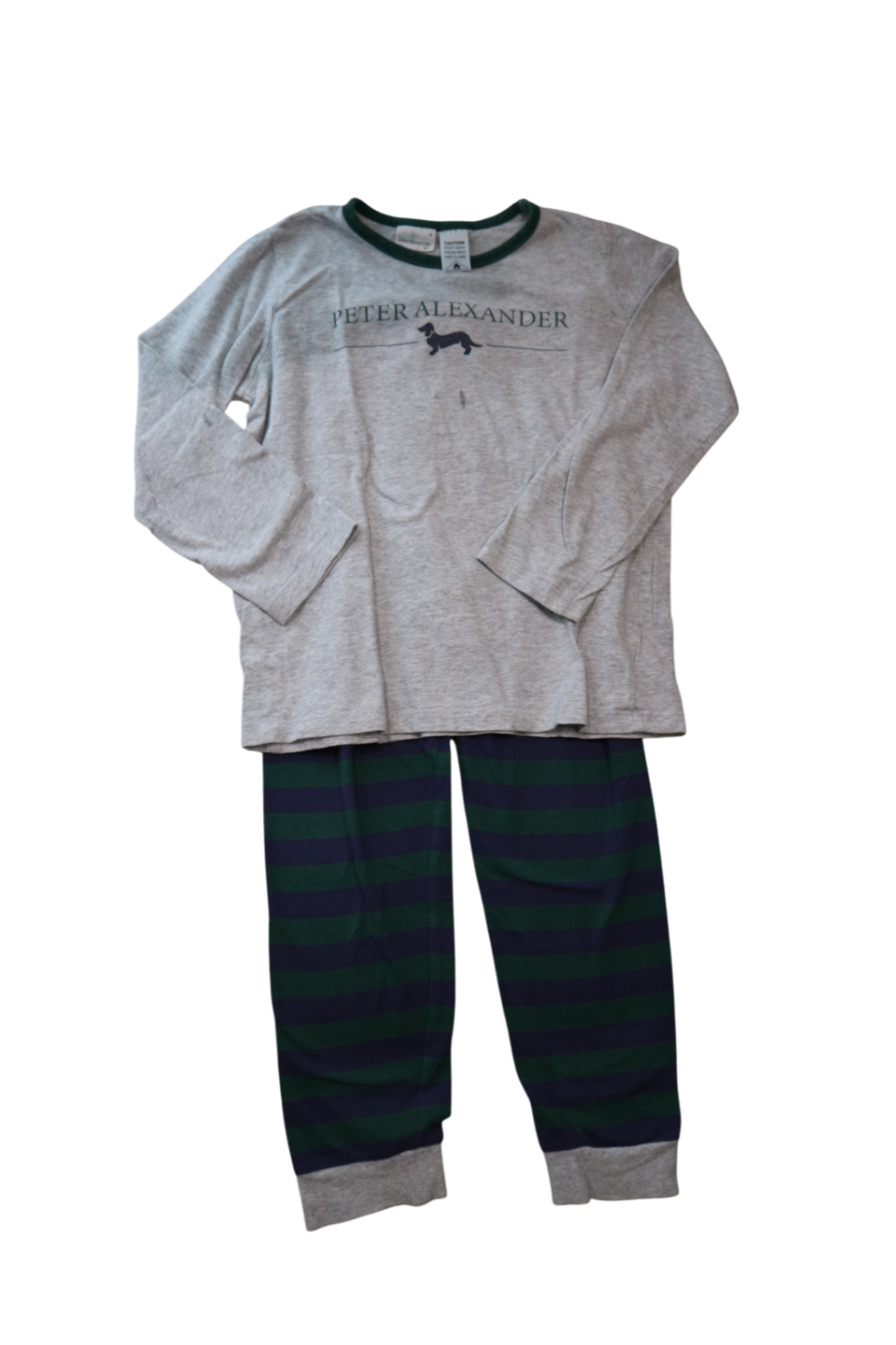 Peter Alexander Pajama Set, Grey Navy Green, 8