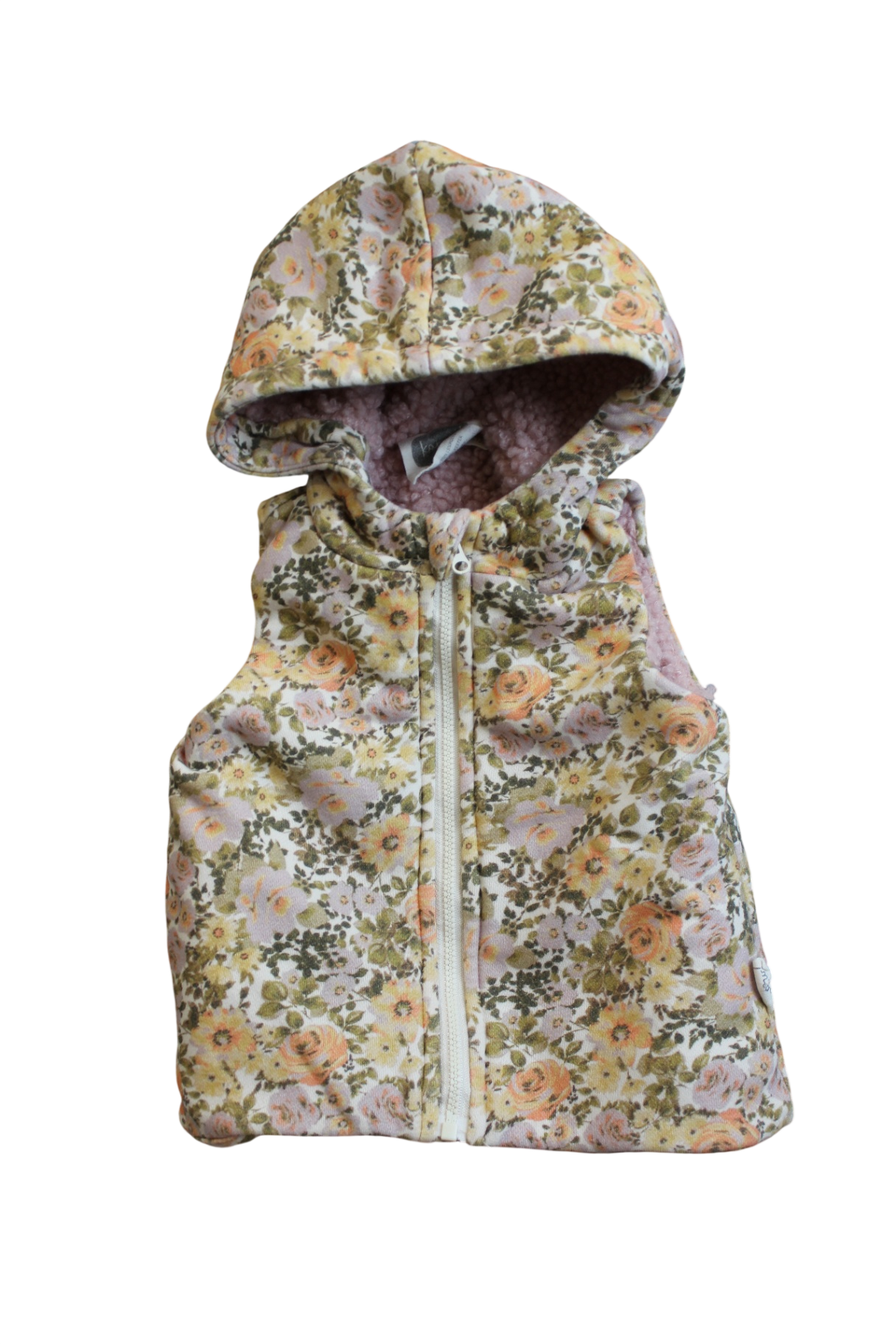 Kapow Kids Vest, Cream/floral, 0