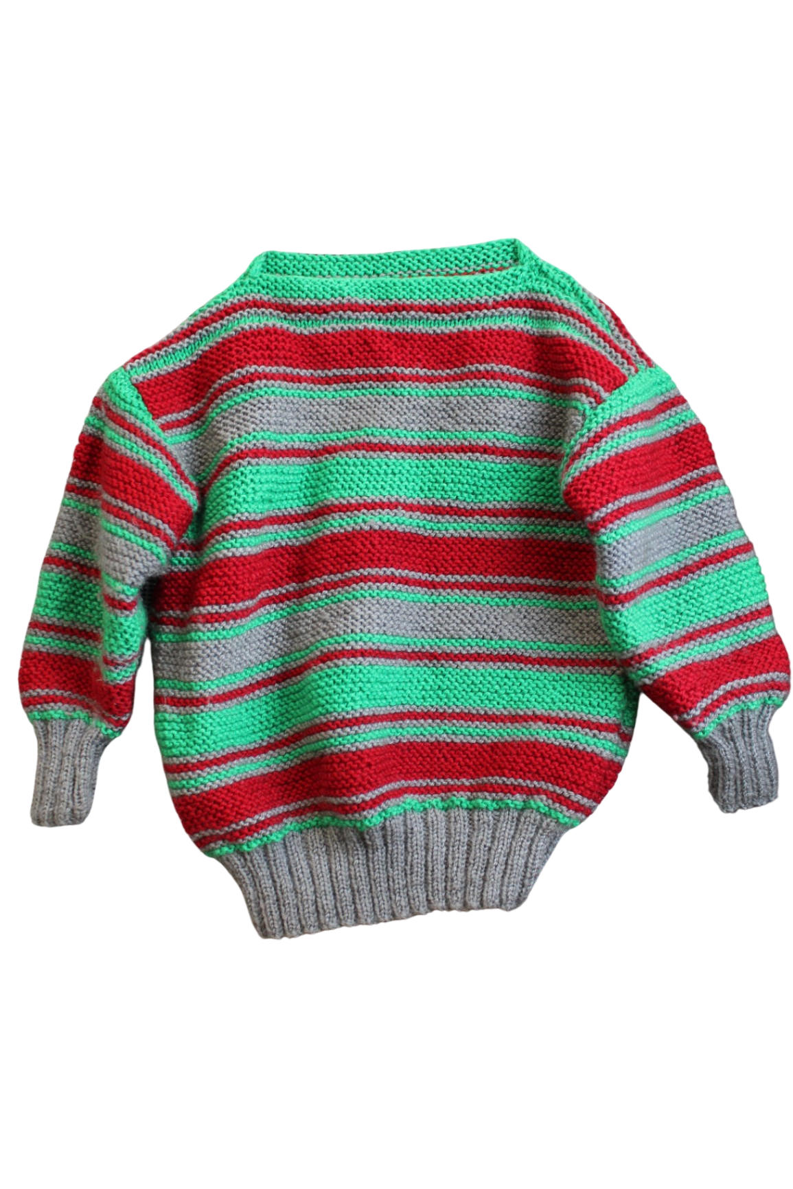 Handknit Knitwear, Red, Green, Grey, 4