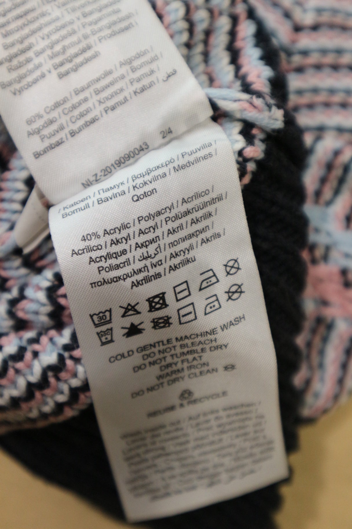 Name It Jumper, Black, Pink and Light Blue, 6