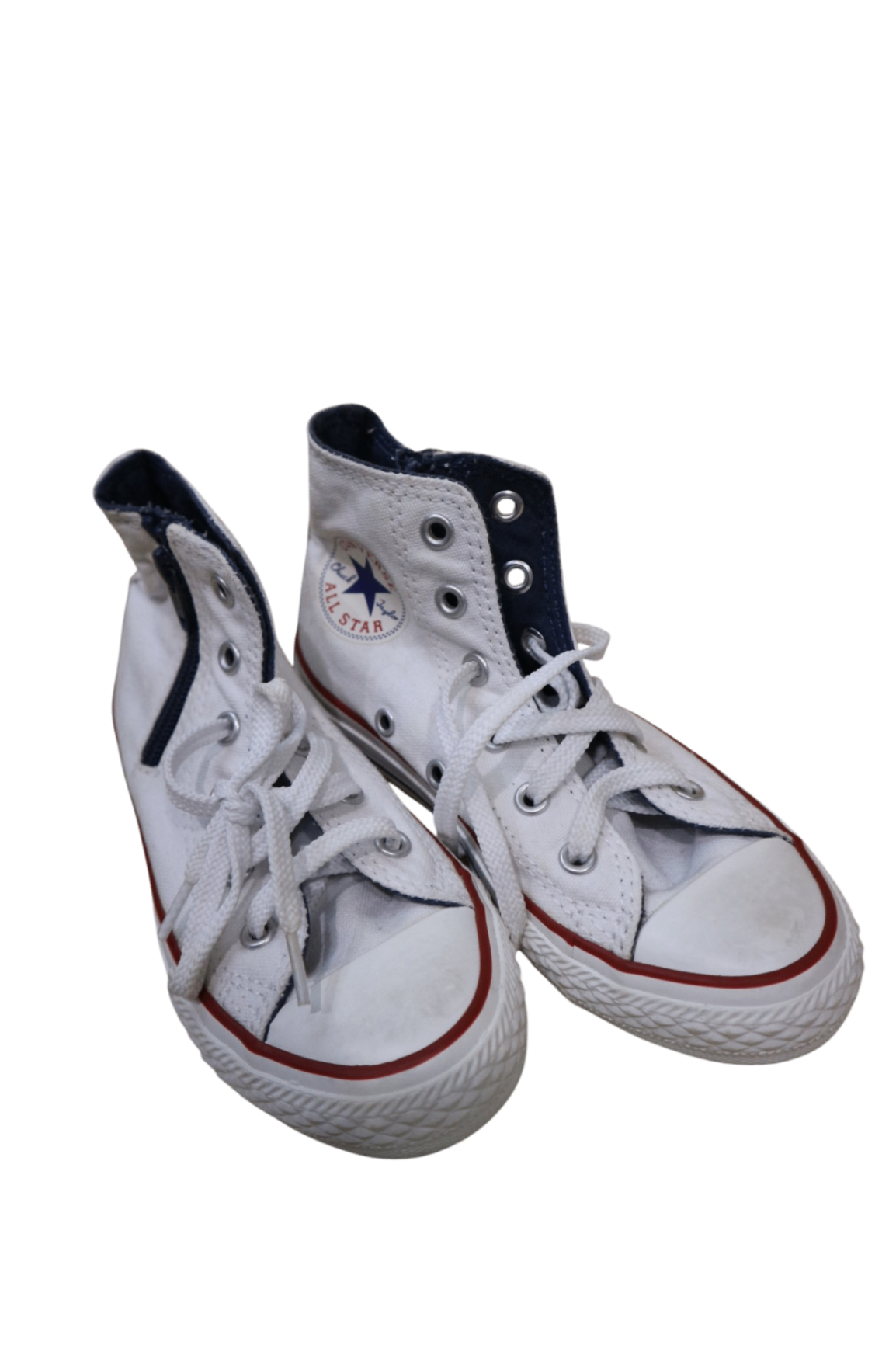 Converse Shoes, White, navy and red, US 12/EUR 29