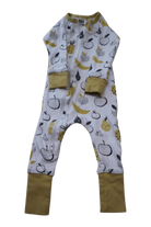 Goldie + Ace Jumpsuit, White, mustard yellow and black, 00