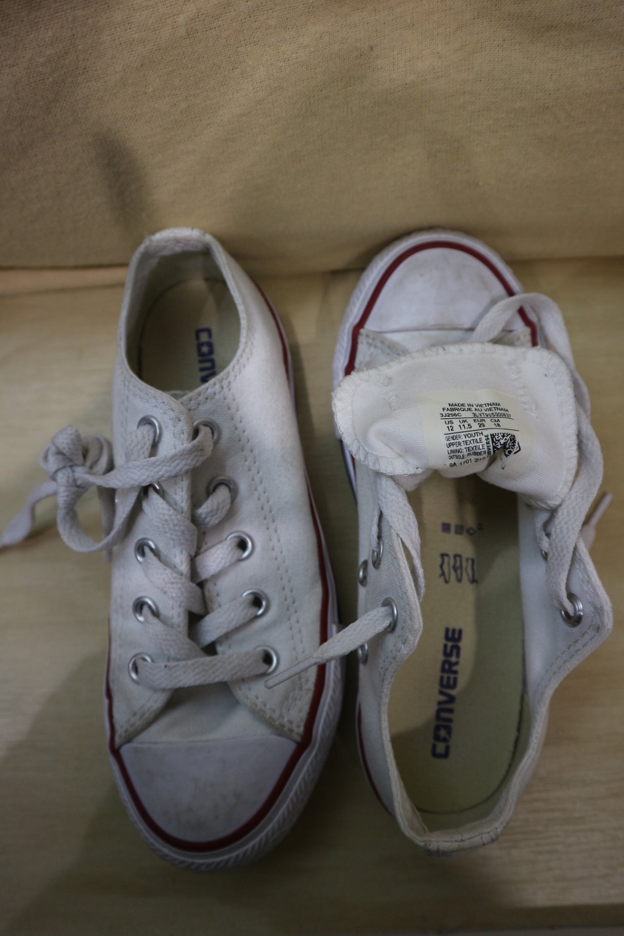 Converse Sneakers, White, US 12/EUR 29
